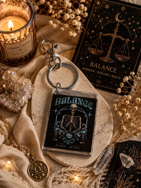 Porte-Clés Astrologique Balance – Harmonie Céleste