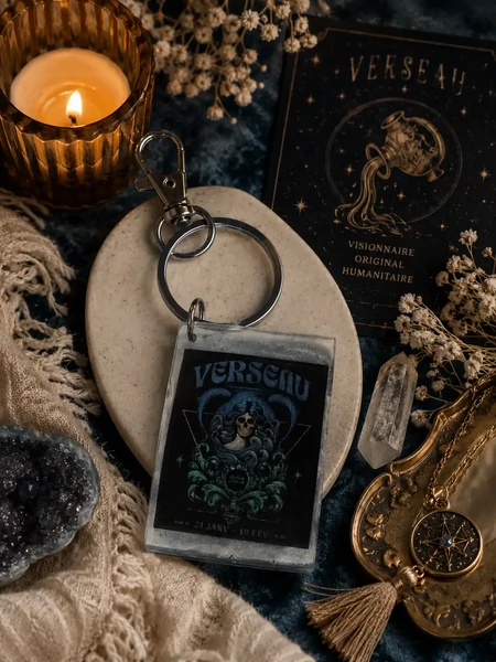 Porte-Clés Astrologique Verseau – Visionnaire & Libre Penseur