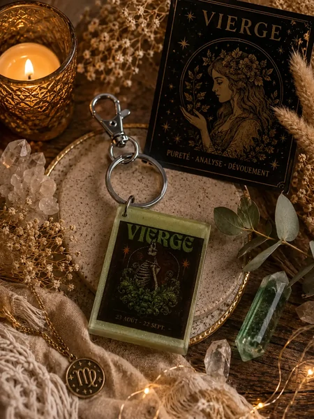 Porte-Clés Astrologique Vierge – Pureté & Sagesse