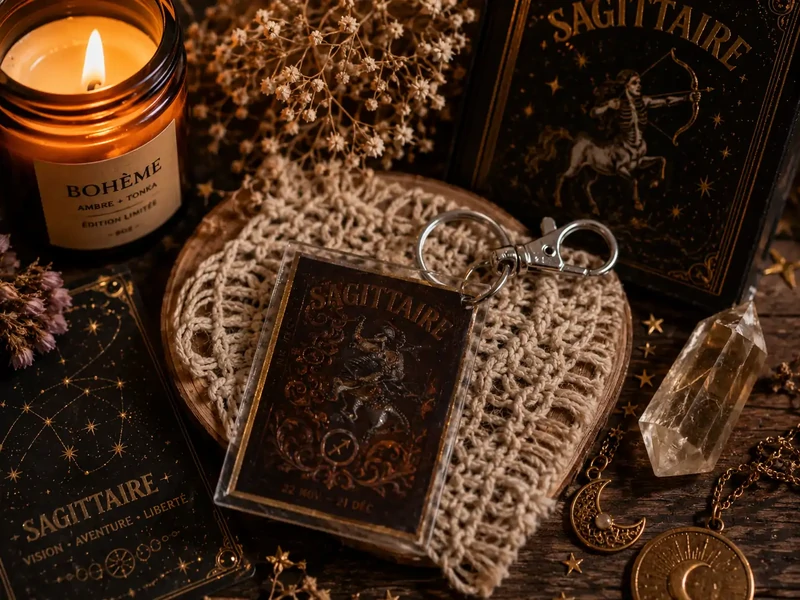 Porte-Clés Astrologique Sagittaire – Flèche de Liberté