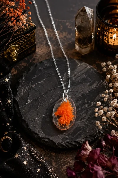 Collier "Dragon Flamme d'Aurore"