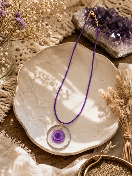 Collier "Œil de Lavande"