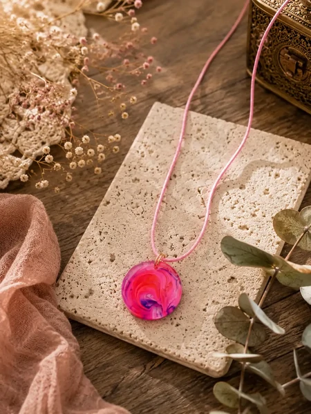 Collier "Fleur de Fuchsia"