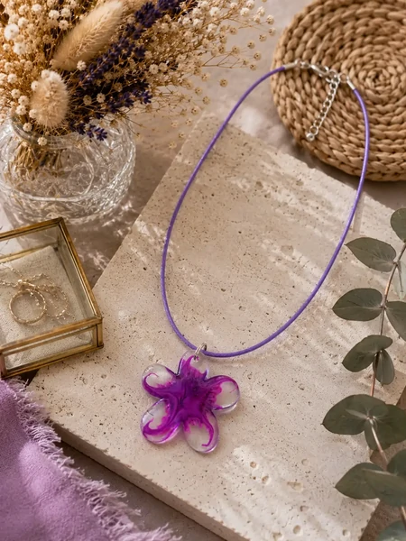 Collier "Orchidée Améthyste"