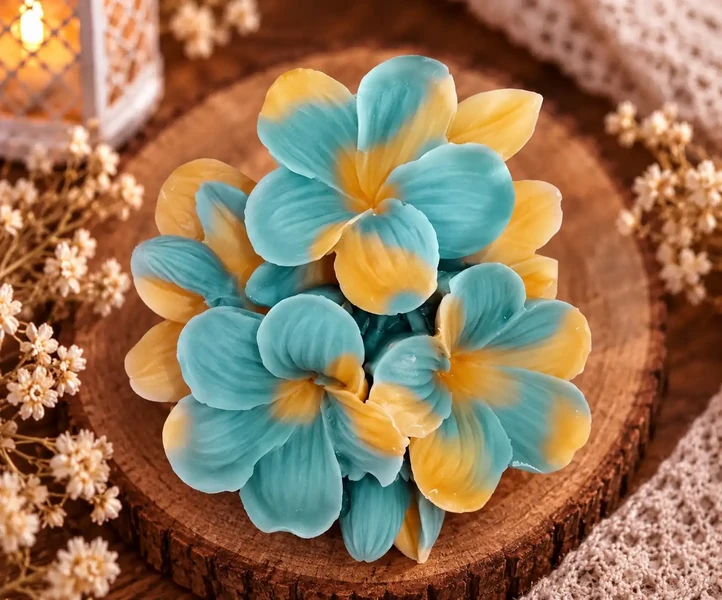 Fleurs de cerisier orange et vert