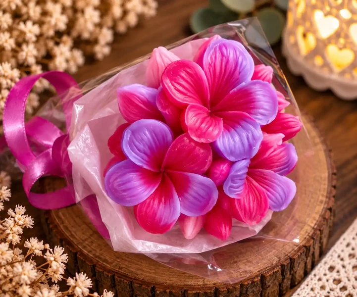 Fleurs de cerisier fushia et violet