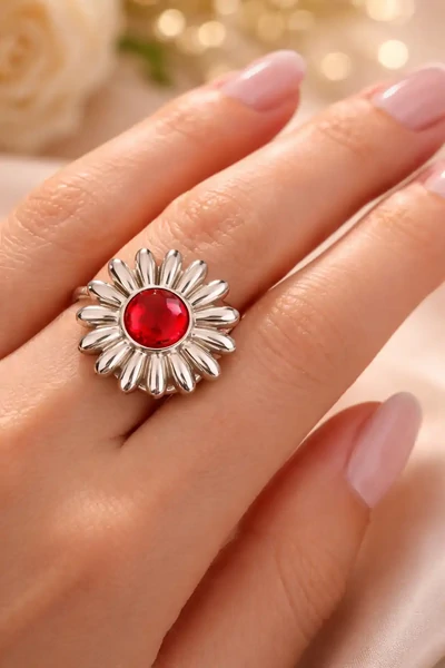 Eclat floral rouge