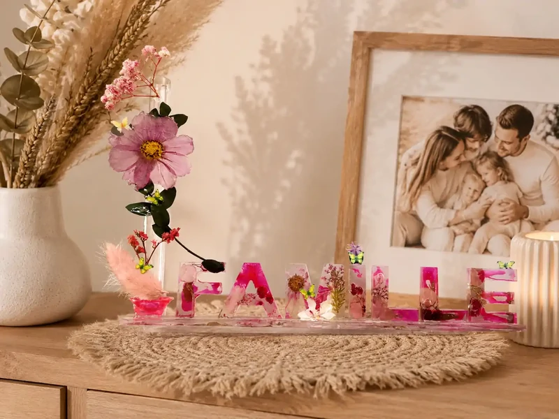 Soliflores personnalisés en résine florale sur commande