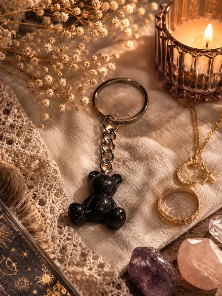 Porte-clés Ourson Onyx Stellaire